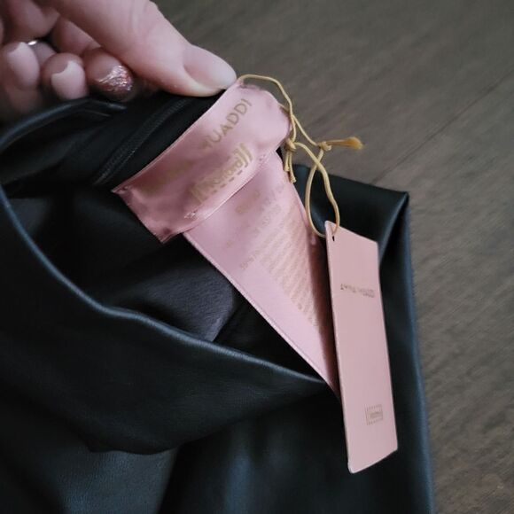 WOLFORD x AMINA MUADDI TURTLENECK VEGAN LEATHER BODYSUIT size 10 M - Picture 11 of 13